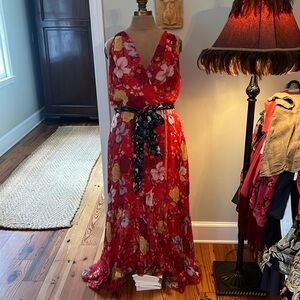 Jade by Johnny Was Floral Silk Dress